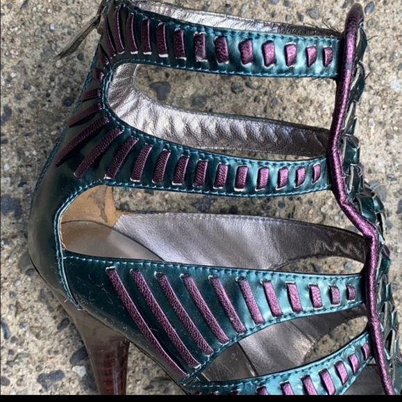 Marciano strap genuine leather ankle sandal heels - Picture 2 of 9